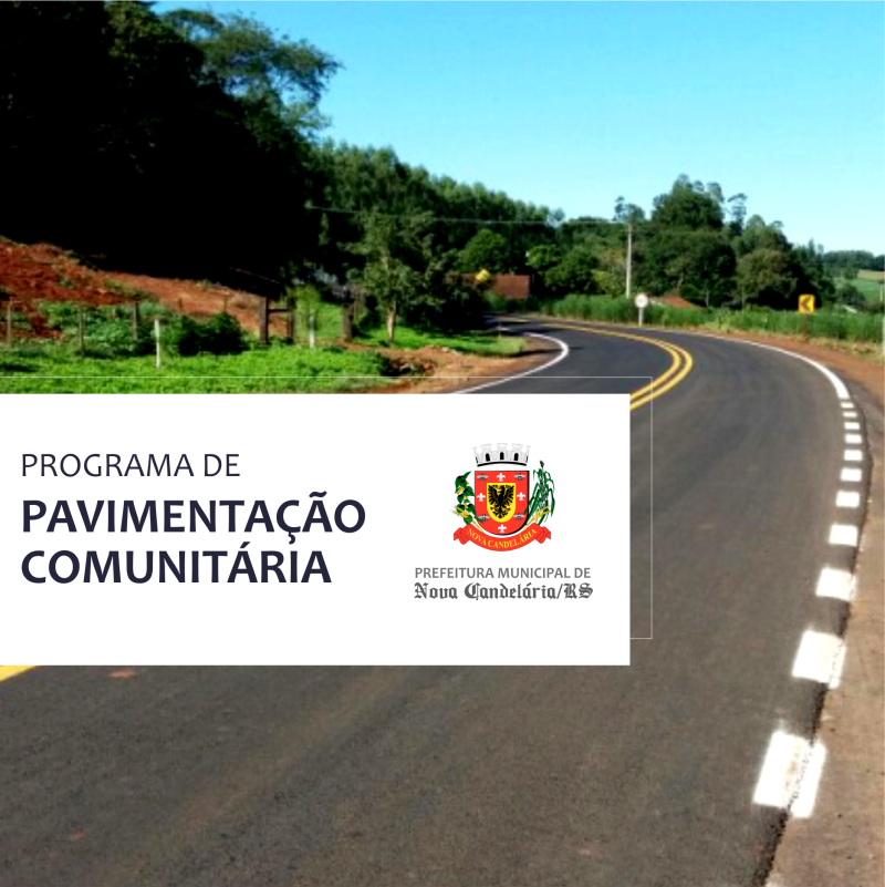 Programa Municipal de Pavimentação Comunitária segue com inscrições abertas